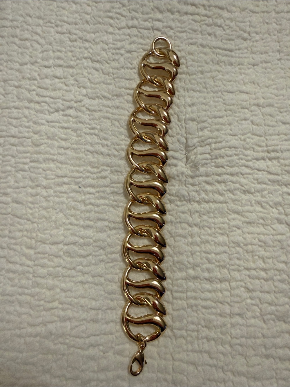 Anthropologie Chunky Gold Link Bracelet